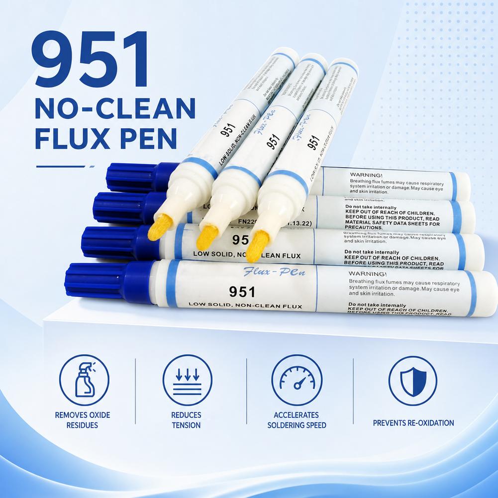 Diy Electronics Flux - 951 No‑Clean Rosin Flux Pen 10ml
