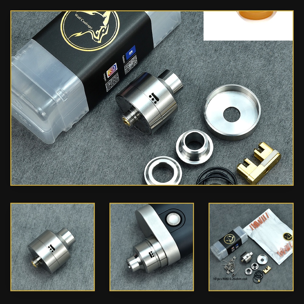 Diy Vape Electronics - Wolfcoolvape Nisshoku RDA Atomizer for MTL