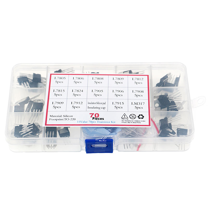 Lm317 Voltage Regulator - 70 Cái/bộ 14 Giá Trị L7805-LM317
