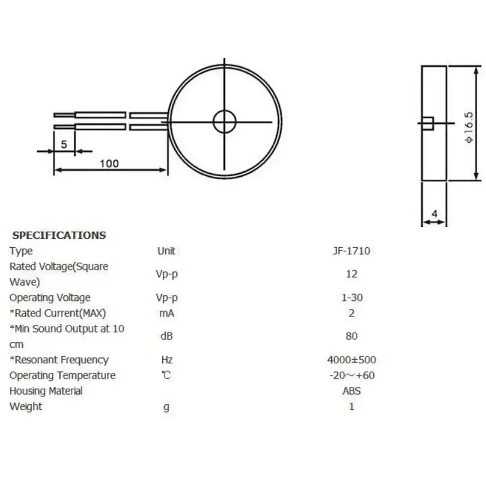 1710 Passive Piezo Buzzer Elec - đánh giá và giá Diy Electronics For Kids