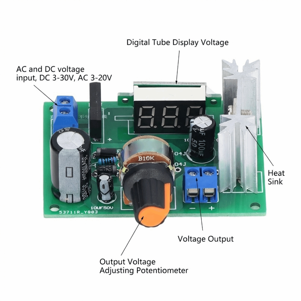 LM317 Voltage Regulator Module - đánh giá và giá Lm317 Voltage Regulator