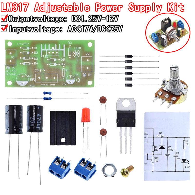 LM317 Adjustable Power Supply  - đánh giá và giá Lm317 Voltage Regulator