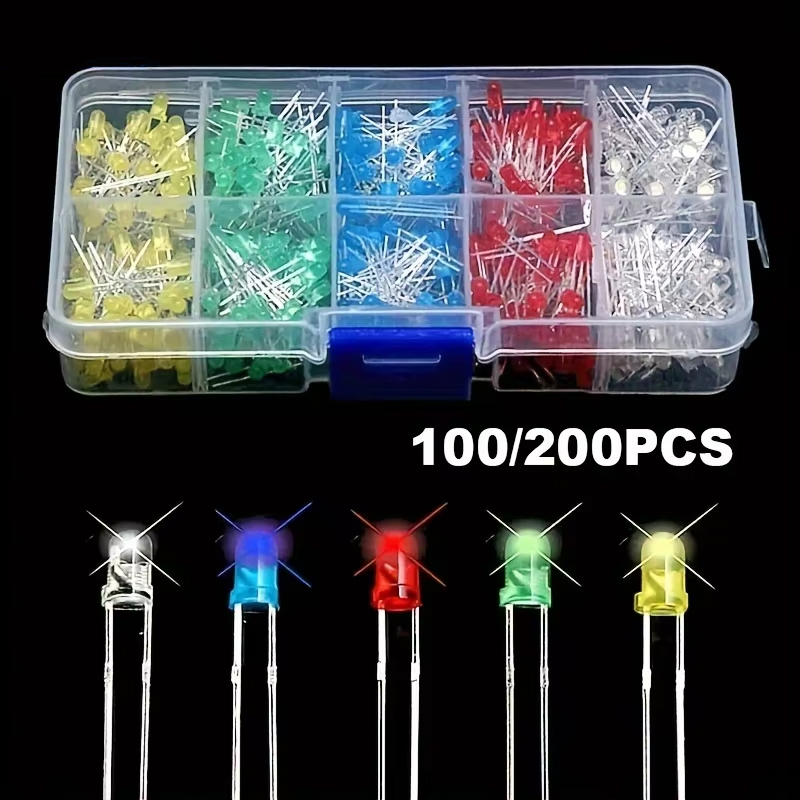 100/200PCS 3mm 5mm Multicolor  - đánh giá và giá R/Diy Electronics