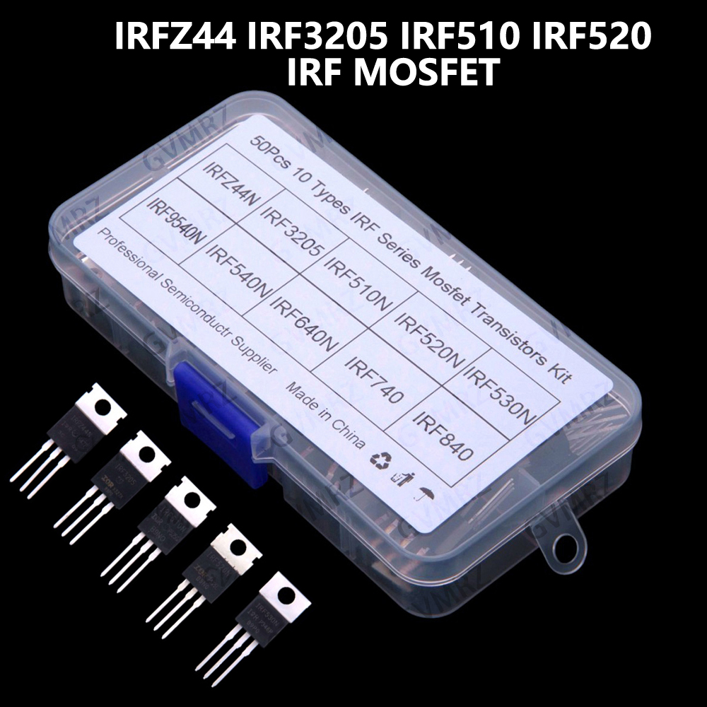 10 Values ​​50 PCS IRF510 IRF5 - đánh giá và giá Mosfet Transistor Set