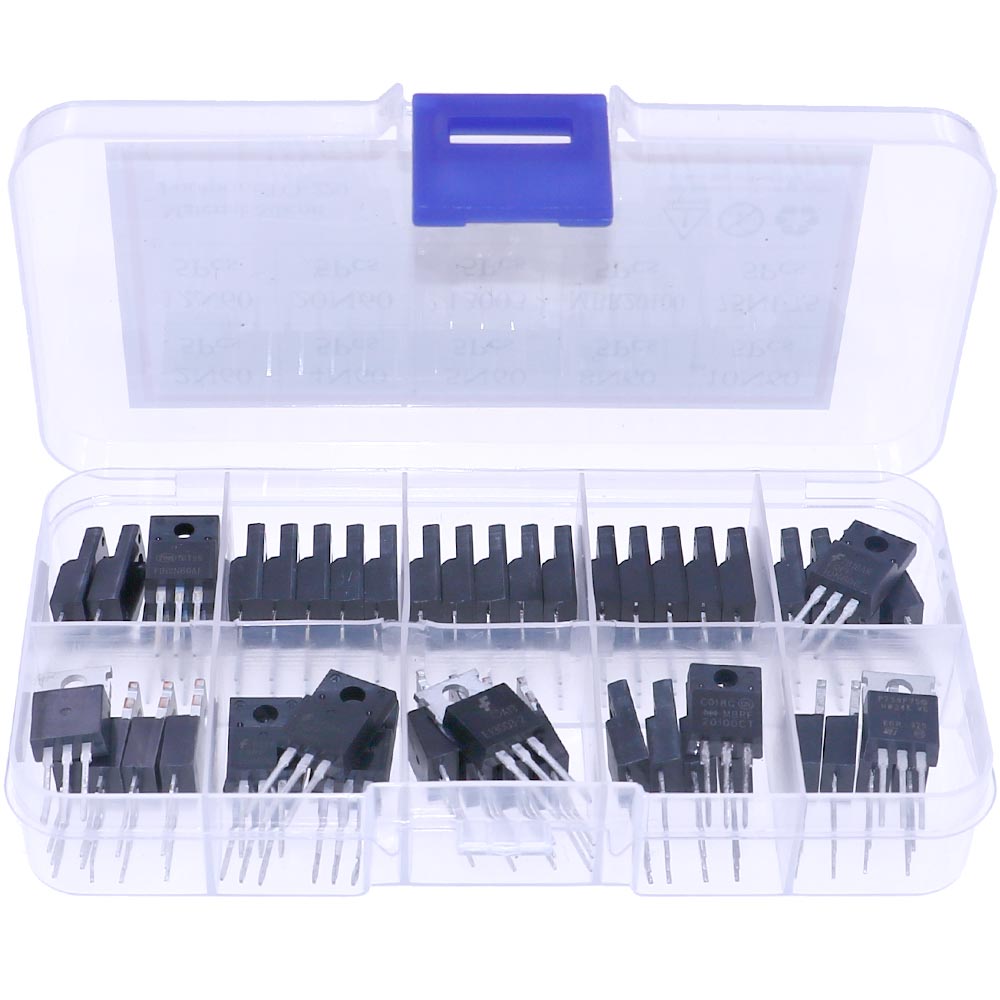 Bộ 50 10 Loại TO-220 Hiệu Ứng  - đánh giá và giá Mosfet Transistor Set