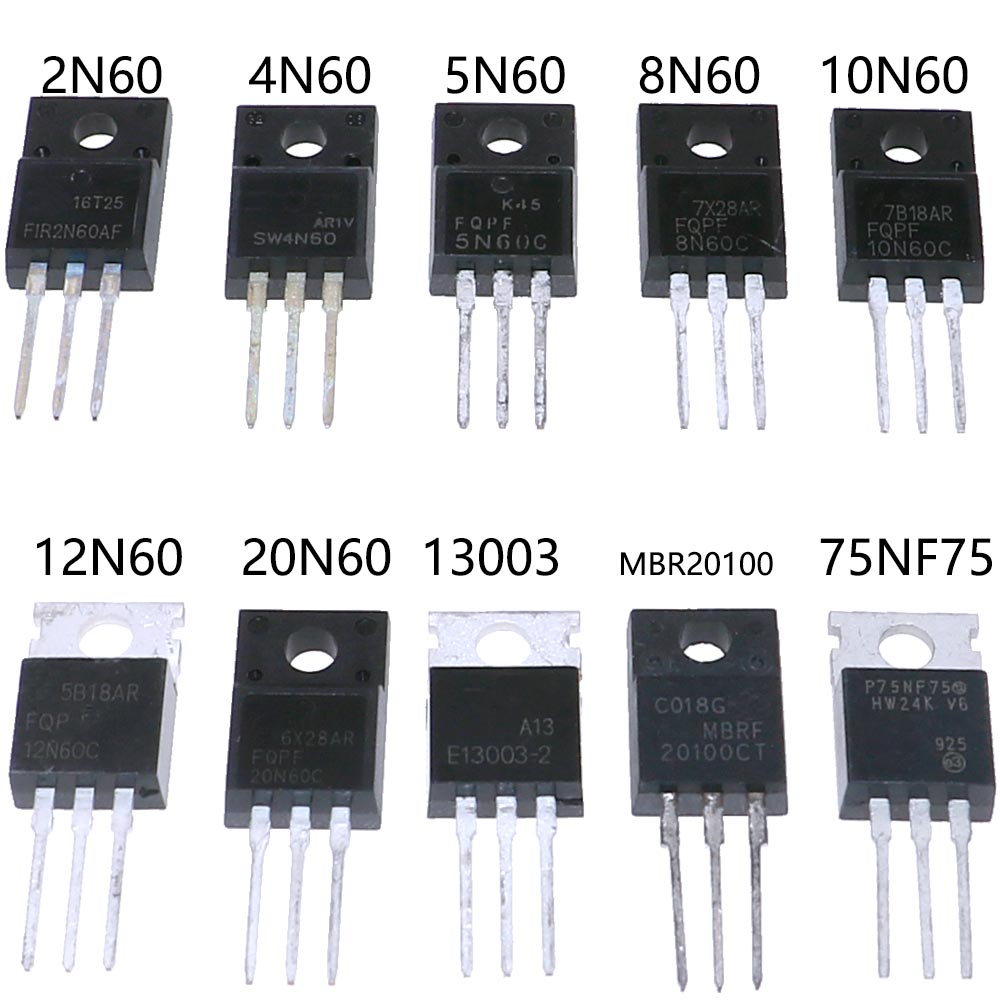 Bộ 50 10 Loại TO-220 Hiệu Ứng  - đánh giá và giá Mosfet Transistor Set