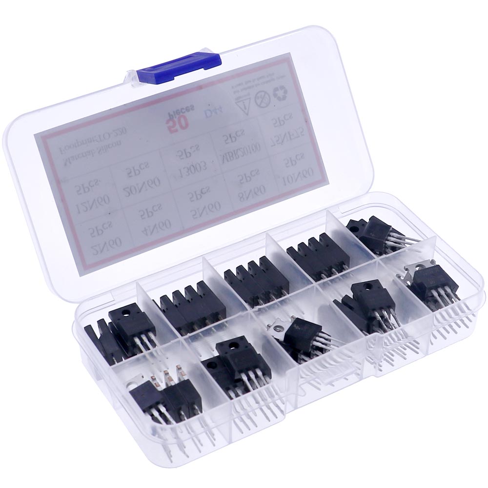 Bộ 50 10 Loại TO-220 Hiệu Ứng  - đánh giá và giá Mosfet Transistor Set