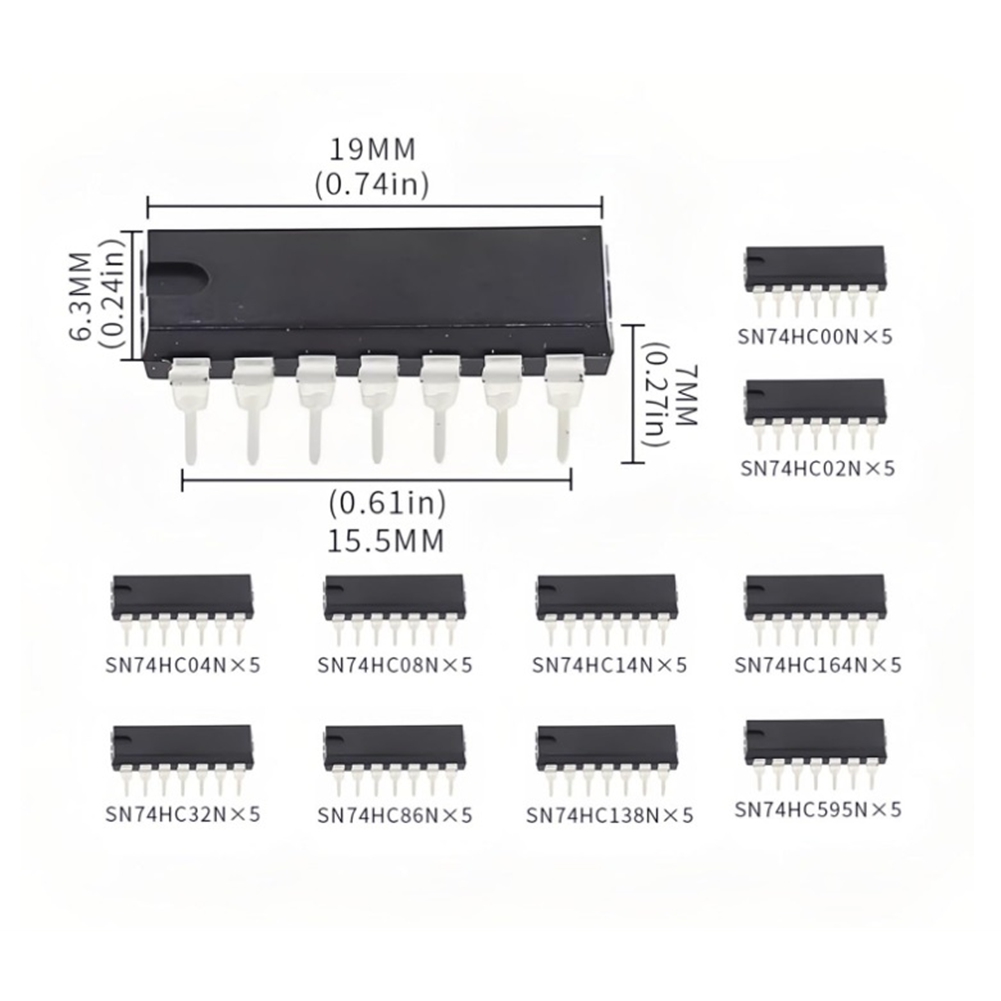 DT75BG 74HC Series IC Assortme - đánh giá và giá Diy Electronics Workshop