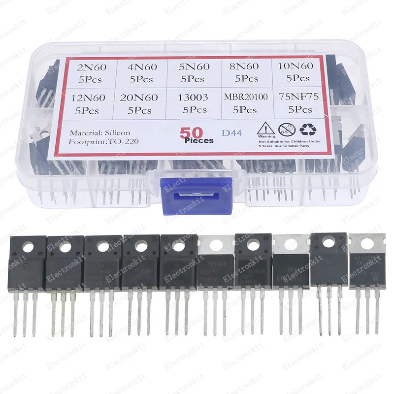 50Pcs 10Values TO-220 Mosfet F - đánh giá và giá Mosfet Transistor Set