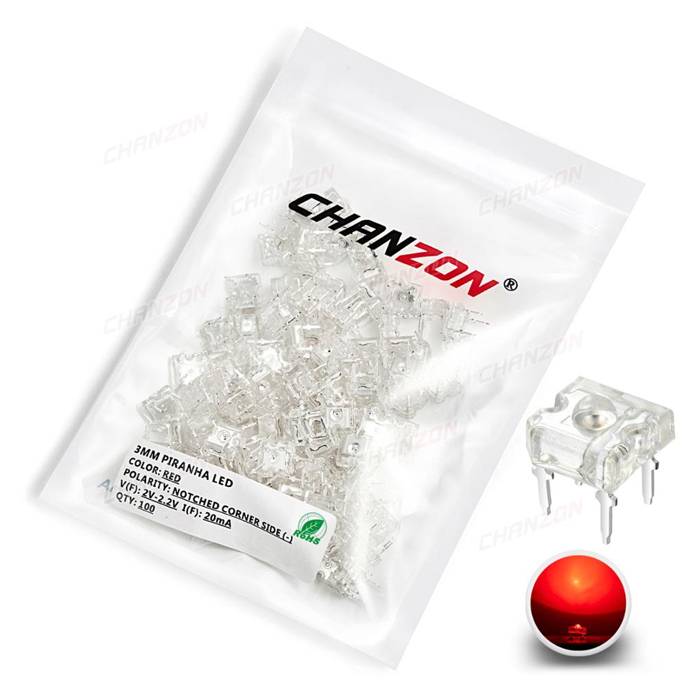 100Pcs 3Mm LED Piranha Đèn LED - đánh giá và giá Diy Electronics Flux