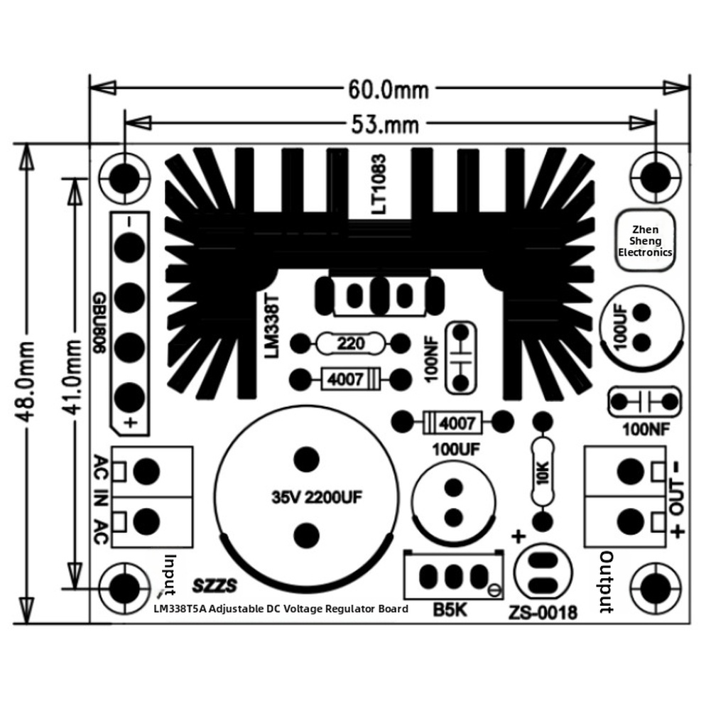 Adjustable DC Linear Regulated - đánh giá và giá Lm317 Voltage Regulator