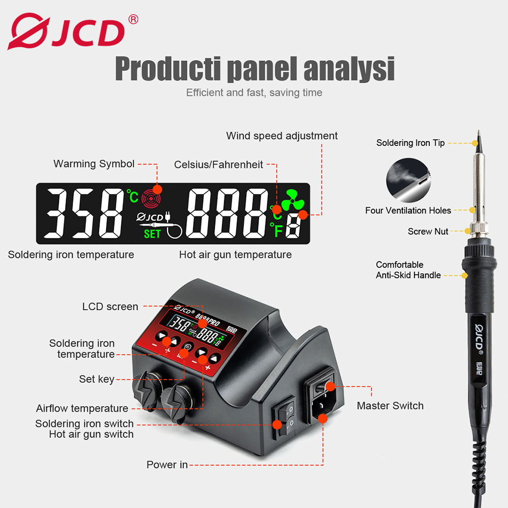 JCD 8898Pro Soldering Station  - đánh giá và giá Smd Solder Paste